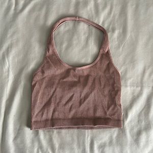Robbed halter top